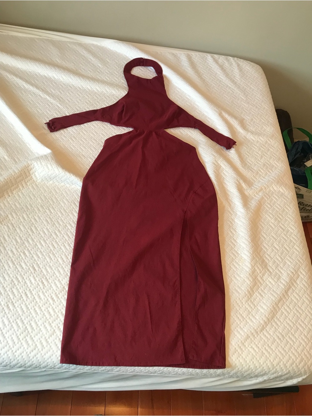 ASOS maroon halter dress